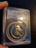 Proof Franklin Half dollar 1963 PCGS MS67, Postzegels en Munten, Munten | Amerika, Verzenden, Noord-Amerika, Losse munt, Zilver