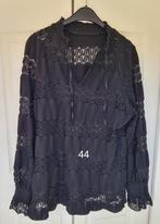 Zwarte kanten blouse mt 44, Kleding | Dames, Blouses en Tunieken, Ophalen of Verzenden, Gedragen, Maat 42/44 (L), Zwart