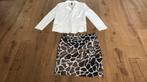 Marccain giraffe rokje bruin creme 5/42, Kleding | Dames, Rokken, Bruin, Verzenden, Maat 42/44 (L), Zo goed als nieuw