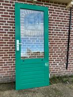 Nette hardhouten achterdeur 82,5x201,5cm., Doe-het-zelf en Verbouw, Deuren en Horren, Ophalen, 80 tot 100 cm, 200 tot 215 cm, Glas