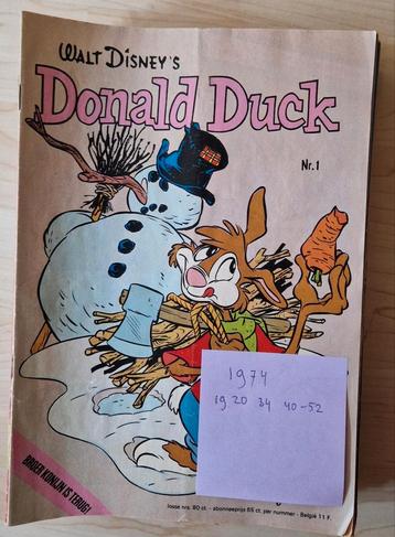 Donald Duck jaargang 1974, niet compleet  beschikbaar voor biedingen