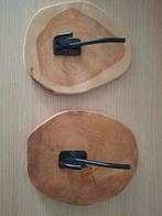 2 stuks kapstokhaak hout ijzer, Ophalen of Verzenden, Zo goed als nieuw, Hout, Minder dan 100 cm