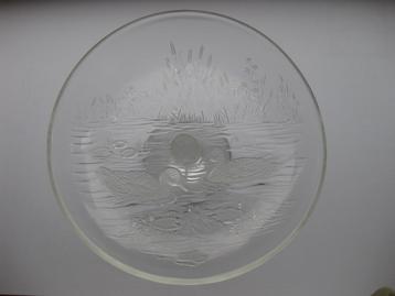 Vintage Glazen Schaal  beschikbaar voor biedingen