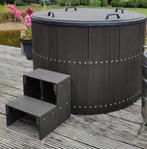 Hottub met composiet bruin en kachel compleet, Tuin en Terras, Ophalen of Verzenden, Nieuw