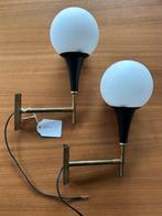 2 x Bolvormige Italiaanse lampen, Zo goed als nieuw, Glas, Frankadriaenssen@windexcc.be, Minder dan 50 cm