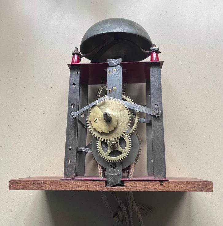Prachtig werkend Lantaarnklok uurwerk - Frans, laat 18e eeuw, Antiek en Kunst, Antiek | Klokken, Ophalen of Verzenden