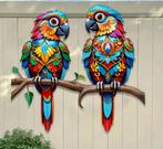 Muurdecoratie Papegaaien metaal, Tuin en Terras, Ophalen of Verzenden, Nieuw