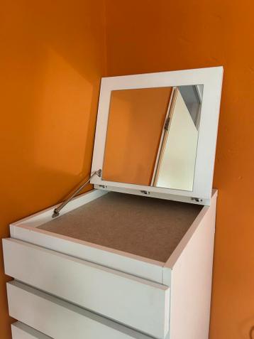 Witte Ikea malm kast, 6 lades - afbeelding 2