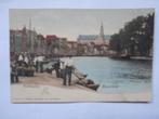 Haarlem uniek beeld van de Turfmarkt volledig in beweging, Verzamelen, Ansichtkaarten | Nederland, Verzenden, Voor 1920, Ongelopen
