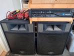 Peavy ST 15 speakerset 300W + Peavy PV 900 versterker, 120 watt of meer, Ophalen, Overige merken, Gebruikt