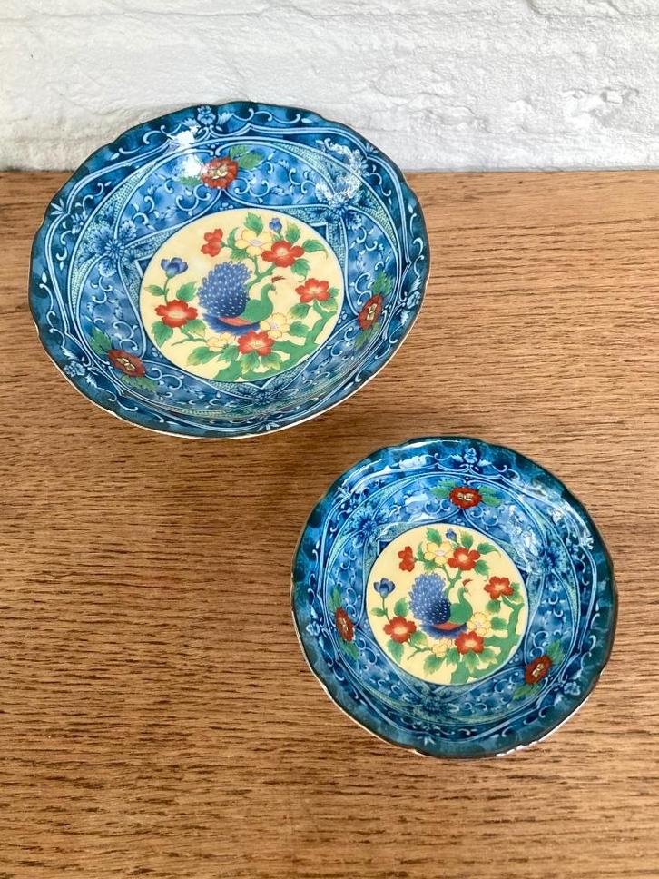 1 Rijst-en 1 kruidenkom, Juzan Gama Japans porselein. 1970, Huis en Inrichting, Keuken | Servies, Zo goed als nieuw, Kom(men)