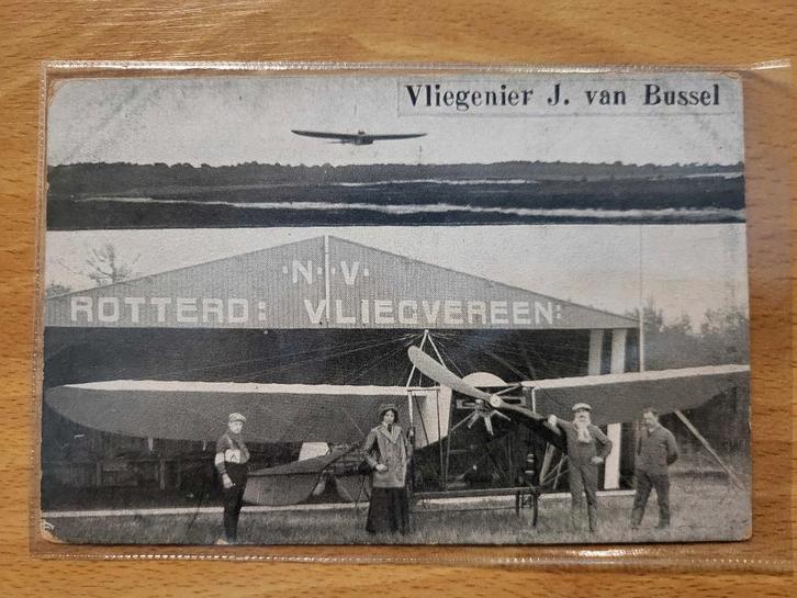 ROTTERDAM Bleriot van Bussel Stunt vliegtuig 1910 TOPKAART, Verzamelen, Ansichtkaarten | Nederland, Ongelopen, Zuid-Holland, Voor 1920