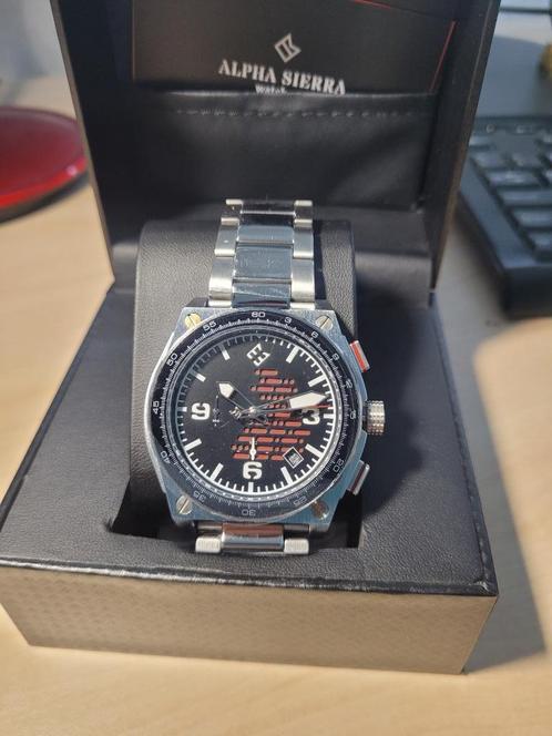 Alpha Sierra Whiskey Sport Nieuw t.w.v € 459 100% ORIGINEEL, Sieraden, Tassen en Uiterlijk, Sporthorloges, Nieuw, Android, Zilver