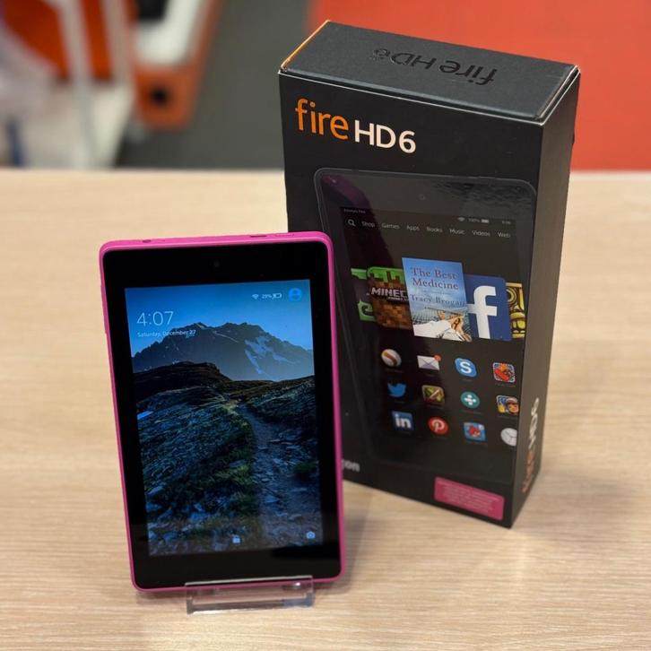 Amazon Fire HD 6 4th gen 16Gb tablet in doos, Computers en Software, E-readers, Zo goed als nieuw