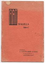 Fiat 508 C Balila handboek handleiding, Ophalen of Verzenden