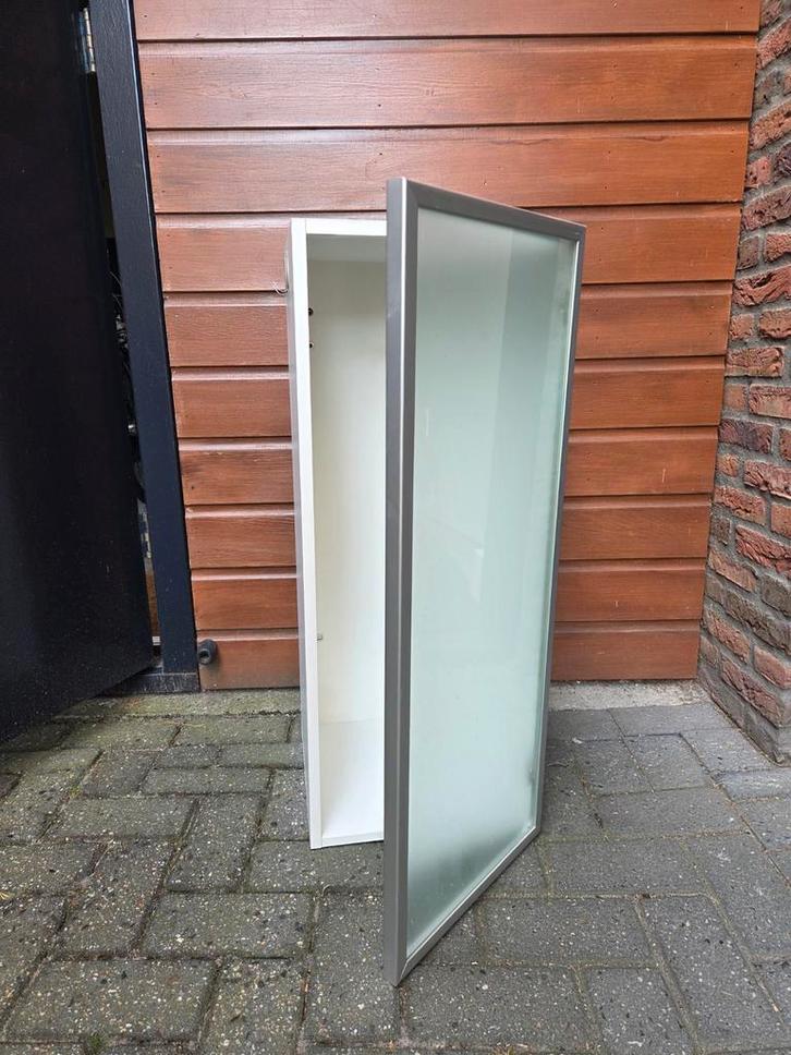 Wandkast Badkamermeubel Melkglas, Huis en Inrichting, Badkamer | Badkamermeubels, Gebruikt, Wastafelkast, Minder dan 100 cm, Minder dan 50 cm