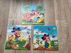 3 Mickey Mouse puzzels. Bijna niet mee gespeeld, Ophalen, 10 tot 50 stukjes, Zo goed als nieuw