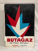 Emaille Butagaz Bord, Verzenden, Gebruikt, Reclamebord