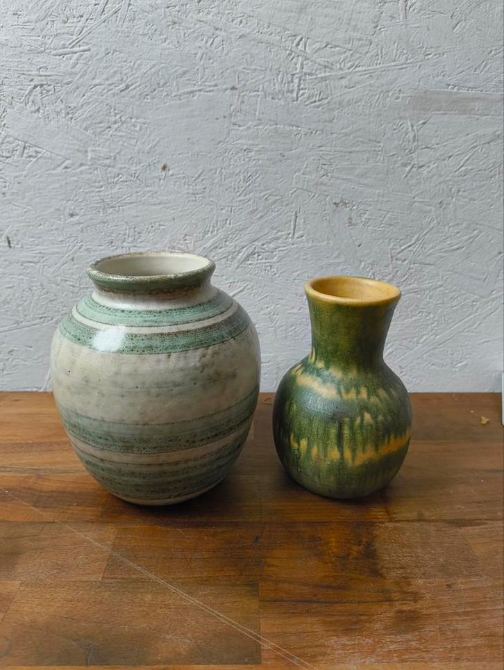 Theo Genemans Heerde 2 keramiek vazen, Antiek en Kunst, Antiek | Keramiek en Aardewerk, Ophalen of Verzenden