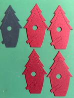 5 vogelhuis stansjes 9,5 x 5,5 cm ongeveer, Hobby en Vrije tijd, Ophalen of Verzenden, Nieuw, Overige thema's, Overige typen