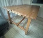 Uitschuifbare eettafel NORDVIKEN (antiekbeits), Huis en Inrichting, Ophalen, Gebruikt, 50 tot 100 cm, Vijf personen of meer