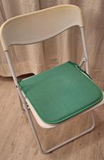 witte klapstoelen en kussens, Ophalen, Gebruikt, Wit, Tijdloos