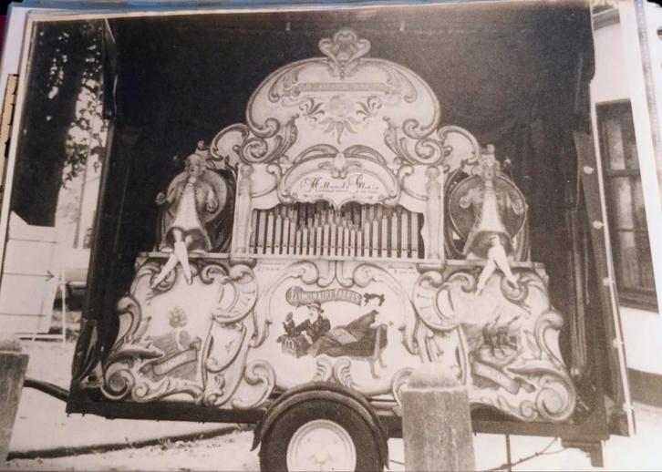 Aanhangwagen voor draaiorgel met opbouw, Muziek en Instrumenten, Draaiorgels, Gebruikt, Ophalen