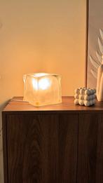 Vintage Ikea Kubus Ijsblok Lamp, Huis en Inrichting, Lampen | Tafellampen, Ophalen, Gebruikt, Glas, Minder dan 50 cm
