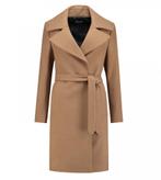 CVRD Kenza mantel wolblend met strikceintuur camel beige M, Kleding | Dames, Jassen | Winter, Maat 38/40 (M), CVRD, Beige, Nieuw