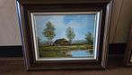 Schilderij met landschap en huisje van J.Kok, Antiek en Kunst, Ophalen of Verzenden