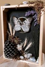 Taxidermie vlinder in houten frame, Ophalen of Verzenden