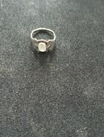 zilveren Ring met Aquamarijn in zetting 4x Juweliers Keuren, Verzenden, Dame of Heer, Met edelsteen, Zilver