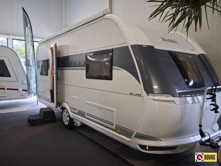 Hobby De Luxe 540 UL Luifel/mover/fietsenrek, Caravans en Kamperen, Caravans, Bedrijf, tot en met 4, 1250 - 1500 kg, Rondzit, Hobby