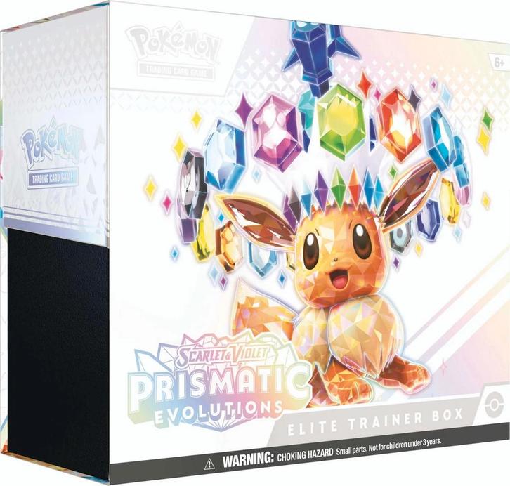 Pokemon Prismatic Evolutions Elite Trainer Box, Hobby en Vrije tijd, Verzamelkaartspellen | Pokémon, Nieuw, Foil, Ophalen of Verzenden