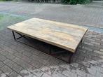 Flamant salontafel massief eik - metaal, Ophalen, Flamant, 50 tot 100 cm, Zo goed als nieuw
