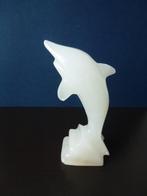 Vintage mooi beeldje van Dolfijn van onyx marmer, Ophalen of Verzenden, Zo goed als nieuw, Wild dier, Beeldje of Figuurtje
