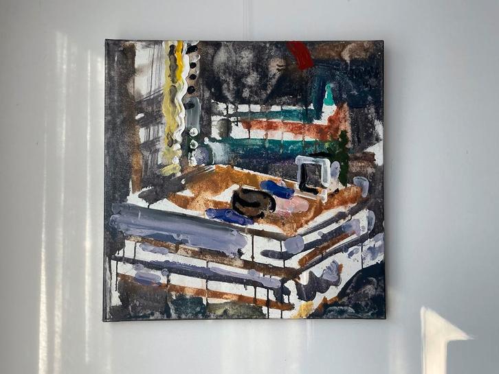 Janneke Viegers - Stadhuis Eindhoven schilderij, Antiek en Kunst, Kunst | Schilderijen | Klassiek, Ophalen of Verzenden