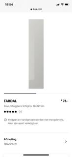 2 lichtgrijze hoogglans deuren van Ikea met scharnieren, Zo goed als nieuw, Ophalen