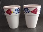 2 Boerenbont bekers, Ophalen of Verzenden, Nieuw, Aardewerk, Boerenbont