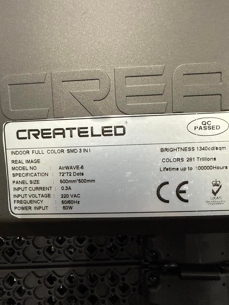 LED Scherm - Createled Airwave-6 - 11 panelen, Ophalen, Gebruikt, Tv en Weergevers, ?