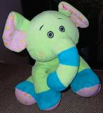Olifanten knuffel, groen, blauw, roze., Ophalen of Verzenden, Zo goed als nieuw, Olifant