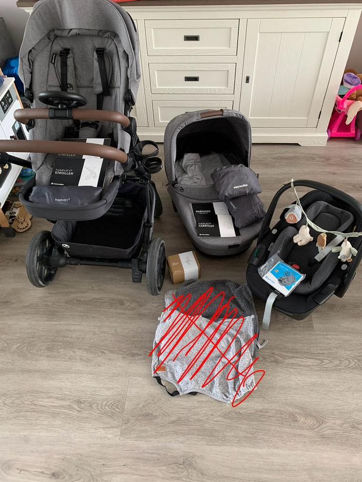 Complete kinderwagenset easywalker harvey 3 incl. Maxi cosi, Kinderen en Baby's, Kinderwagens en Combinaties, Gebruikt, Kinderwagen