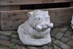 betonnen beeld / hond bulldog met kluif, Tuin en Terras, Tuinbeelden, Ophalen, Nieuw, Beton, Dierenbeeld