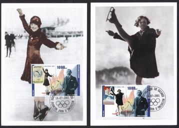 2 maximum kaarten met thema schaatsen  beschikbaar voor biedingen