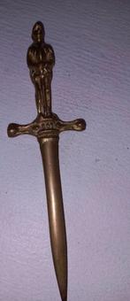 Messing briefopener zwaard/ridder, Ophalen of Verzenden