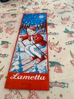 Vintage Lametta Kerstkaart - Skiër, Diversen, Kerst, Verzenden