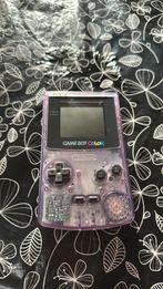 Game boy color transparant-purple incl Pokémon en bugs life, Met beschermhoes of tas, Ophalen of Verzenden, Game Boy Color, Zo goed als nieuw