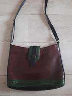 Vintage Bordeaux Groene Schoudertas Handtas, Ophalen of Verzenden, Gebruikt, Paars, Handtas