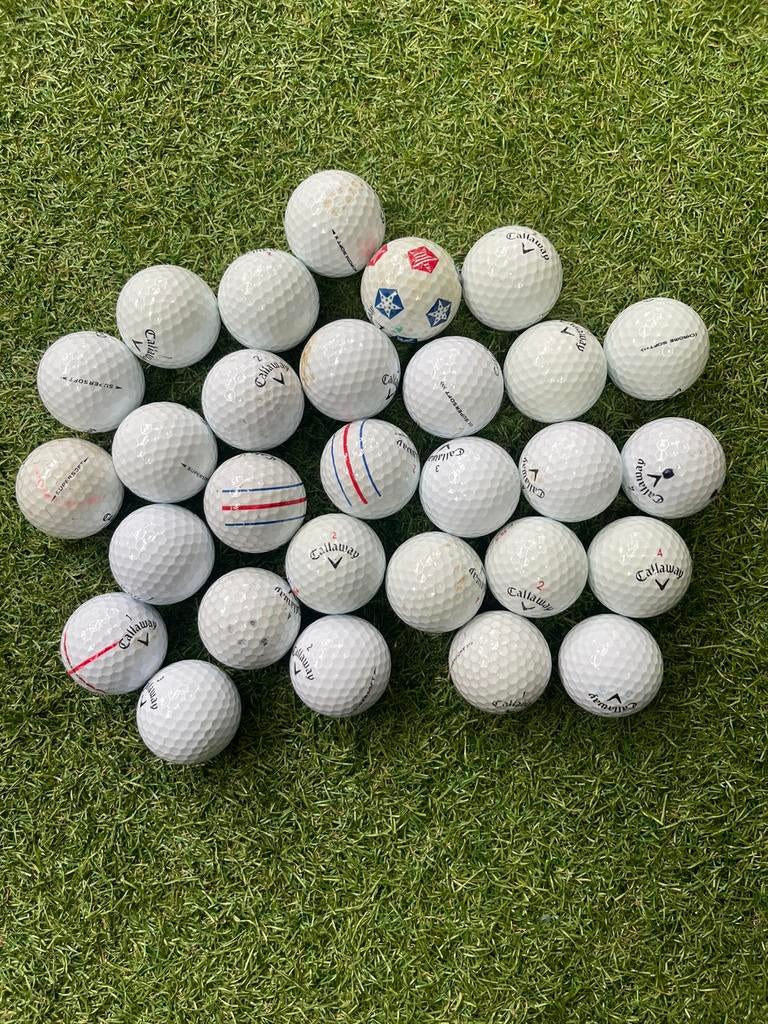 28 Callaway gemixte soft golfballen, Sport en Fitness, Gebruikt, -, Bal(len), Ophalen of Verzenden