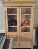 Grenen buffetkast (opknapper), Huis en Inrichting, Kasten | Buffetkasten, Ophalen, 100 tot 150 cm, Glas, 150 tot 200 cm